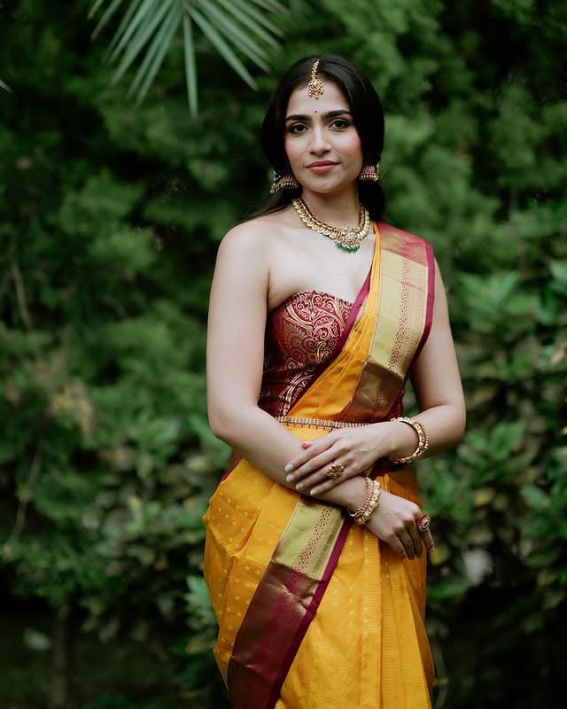 Throwing it back to Kantara promotions and to @pragatirishabshetty for bringing these looks together✨Stylist - @pragatirishabshettyOutfit - @houseofpragathishetty Styling team - @namratha_madhusudanSaree drapper - @sapna_beauty_and_beyondHair - @chinnahairstylist & @makeup_by_sudha_baroiPhotography - @pkstudiophotography & @sujana.zipMakeup - @makeupbyabhilasha