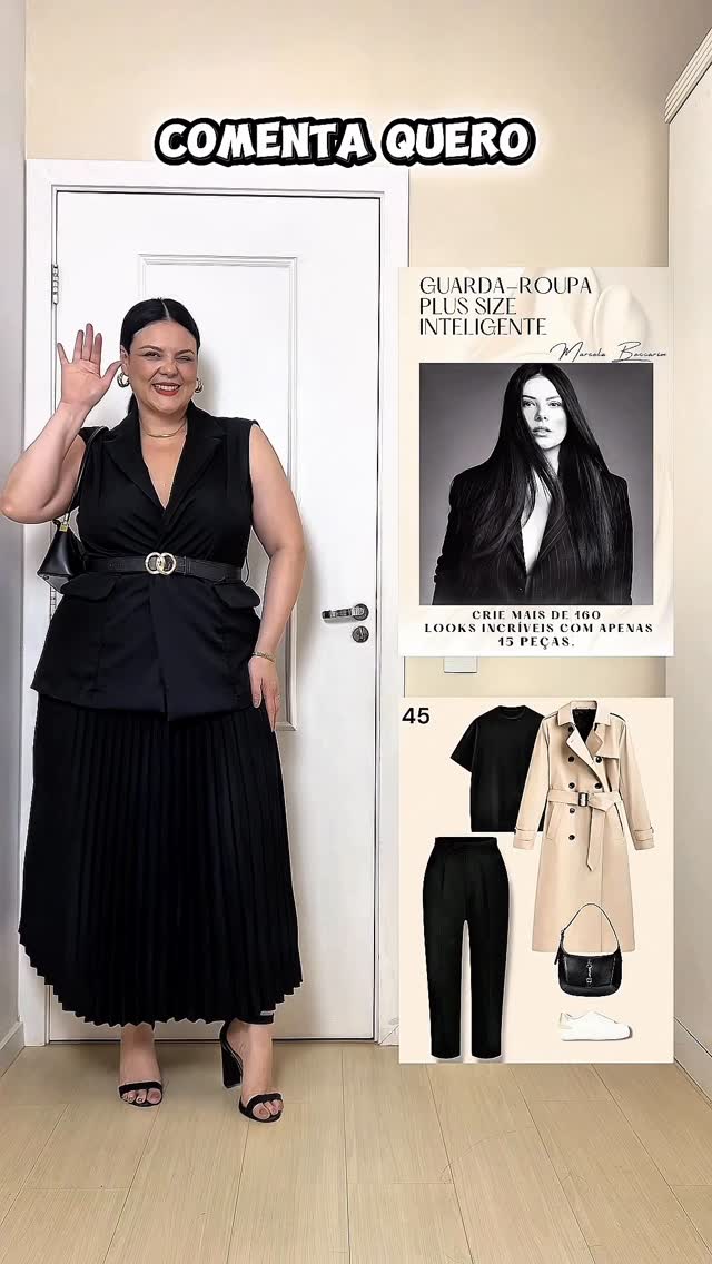 Se você se sente perdida e não sabe se vestir por achar que por não ter um corpo padrão nada irá ficar bom em você? Então você precisa conhecer o meu guia: O GUARDA-ROUPA PLUS SIZE INTELIGENTE 👗 com ele você não vai ter mais dor de cabeça na hora de montar seus looks.Eu selecionei 15 peças que considero essenciais no guarda-roupa de uma mulher que veste manequim plus size e montei + de 160 looks pra vocês. São muitas ideias interessantes que vão possibilitar que você esteja bem vestida em qualquer ocasião.No no meu E-book você também vai encontrar dicas de modelagem, pois isso faz total diferença no impacto visual.O Link está na Bio ✅🔗Se preferir comenta QUERO para receber 🔗✨👗 by @marcelabaccarim