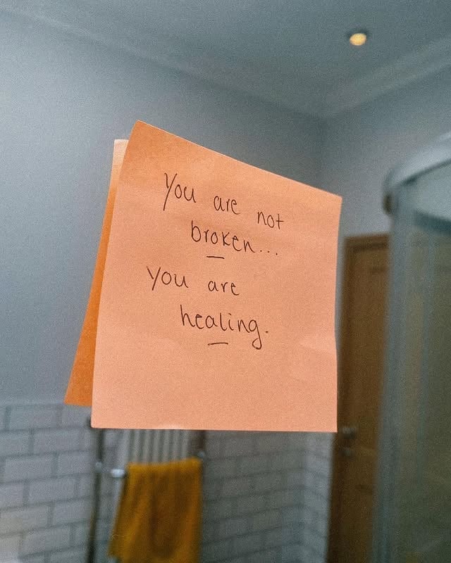 We are healing ❤️ sometimes we gotta break down first before we can build ourselves back up again 🦋——TAG someone who needs to see this! by @linernbrows