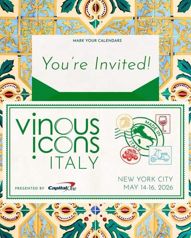 We are thrilled to announce the second edition of Vinous Icons Italy, taking place at the spectacular Hall des Lumières in NYC from May 14–16, 2026.Join us for two days of walk-around tastings where you will have the opportunity to taste a dizzying array of Italy’s most exciting bottles and meet the people behind the wines. Go deeper into the wines and their stories at one of the curated vertical tastings or winemaker masterclasses led by Vinous’ critics.Early-bird tickets available now: link in bio.🍷 by @vinousmedia