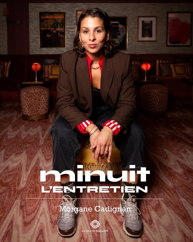 Morgane Cadignan x Minuit, l’entretienPodcast disponible sur toutes les plateformes, lien en bioElle n’aime pas tant mentir, @morgane_cadignan. Alors on lui a posé plein de questions, et on n’a jamais senti de langue de bois dans ses réponses. Qui est-elle la nuit? Est-ce que les humoristes femmes ont plus de pression que les mecs?Bon, et elle nous a quand même donné un cours d’acting pour mieux mentir...Morgane est en tournée dans toute la France jusqu’à la fin de l’année avec son spectacle « La nuit je mens ». Et notamment à l’Européen à Paris à partir du 19 septembre.Photographe : @enzoply Merci : @legrandmazarin & @aurelia_loncan by @morgane_cadignan