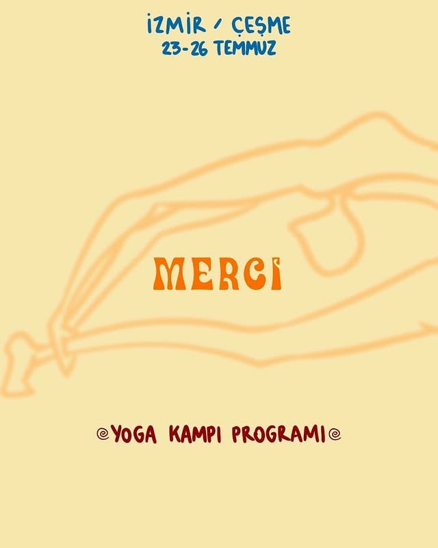 23–26 Temmuz’da Merci Yoga Kampı’nda; doğanın içinde,temelden ileri seviyeye kadar tüm teknik ve pozları öğreneceğin ama sadece gelişim ve öğrenme odaklı değil aynı zamanda yin yoga ve derin esnemelerle yumuşayacağın kapsayıcı bir yaz tatili seni bekliyor.Cici & Merve ile birlikte pratiğini derinleştirirken, özgürlüğün ve yazın tadını çıkaracaksın🌈🌞🌅Kontenjan sınırlı, yerini ayırtmayı unutma 💗Detaylar ve kayıt için ciciguner@gmail.comhello@mervedagli.co ✨Bu kamp Layover Tours & Travel & Events ile düzenlenip tursab belge no: 11078 şeklindedir. by @daglimrv