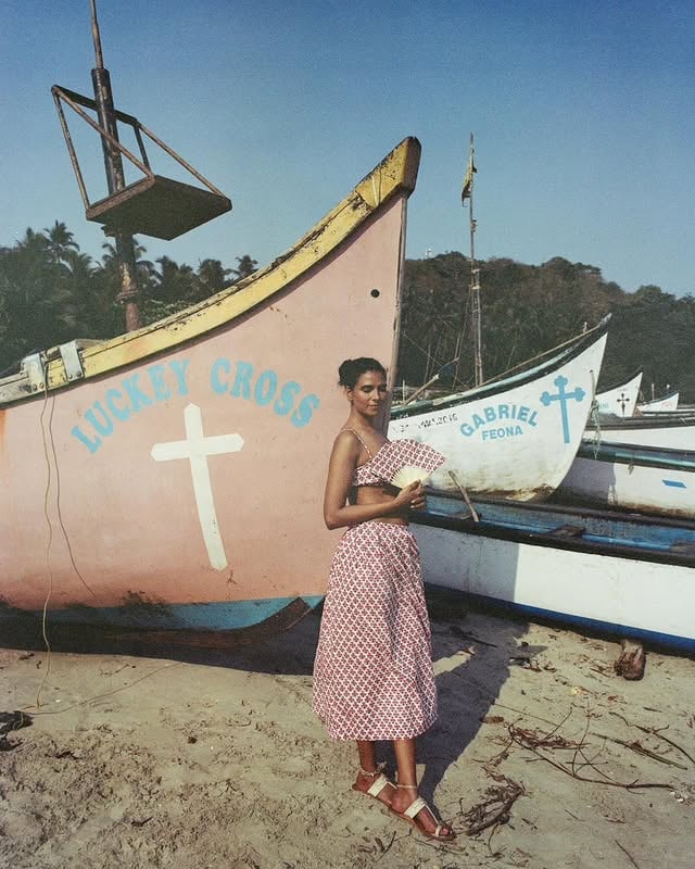 🌞🍊🌴 summer on film 🎞️ 🌞🛶 ft. Gulab Skirt, Bordi Bralette • Mangalore Skirt, Jaisalmer Shirt 🌊🍒Shop now on thepdkfstore.con by @thepdkfstore