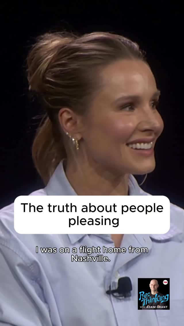 @kristenanniebell is still working to overcome her chronic people pleasing 😆 We discuss how it’s rooted not in concern for others, but concern for their approval—and there’s a difference between pleasing people and helping them. Podcast link in bio; it was a blast being on the Uplift stage @betterup! by @kristenanniebell