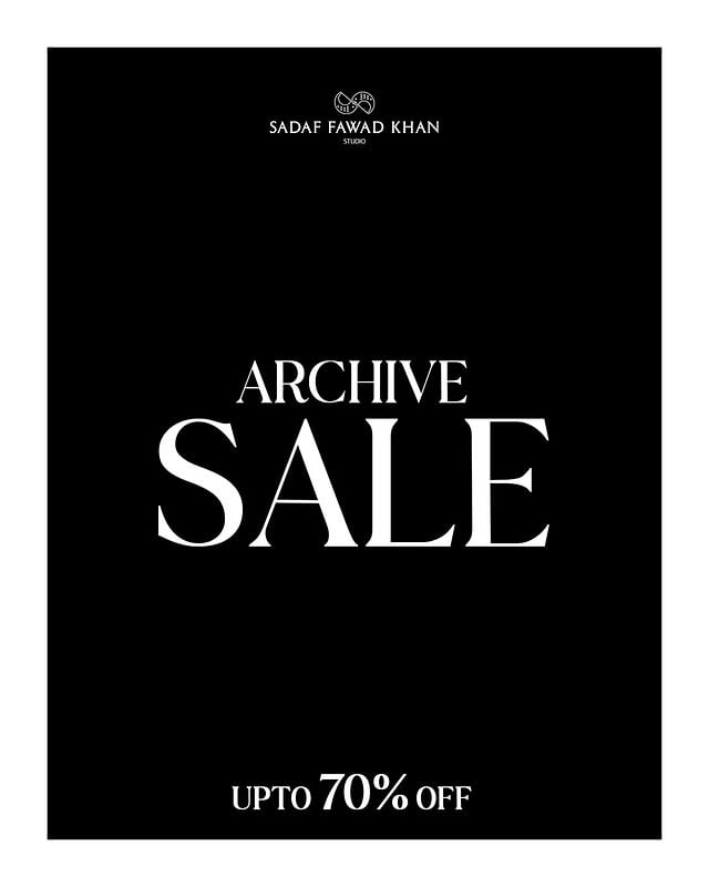 An opening into the archives.Timeless pieces, rare finds, and signature silhouettes — revisited for a limited time only.A 𝗚𝗿𝗮𝗻𝗱 𝗔𝗿𝗰𝗵𝗶𝘃𝗲 𝗦𝗔𝗟𝗘 starts on 𝟭𝟱𝘁𝗵 𝗠𝗮𝘆 , 𝟮𝟬𝟮𝟲 for a limited number of days featuring our impeccably kept samples at 𝗨𝗽𝘁𝗼 𝟳𝟬% 𝗼𝗳𝗳. Online purchase via watsapp +92 303 2111160 Location : 27 A C/1 Ghalib Road , Lahore Directions : +92 303 0308883 by @sfkbridals