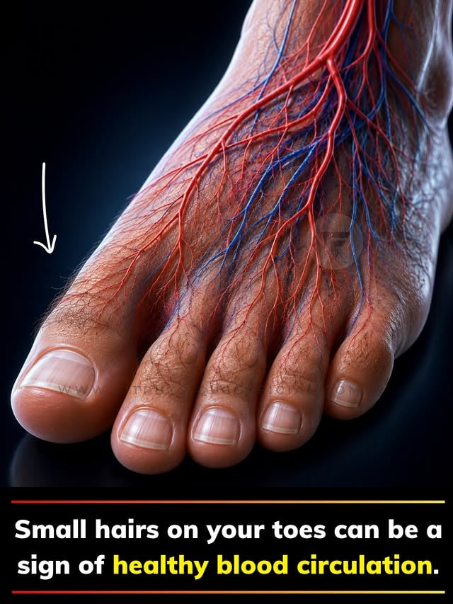 Having small hairs on your toes can be a good sign that blood circulation is reaching your feet properly, since hair follicles need blood flow to grow. by @fitphysiqueofficial