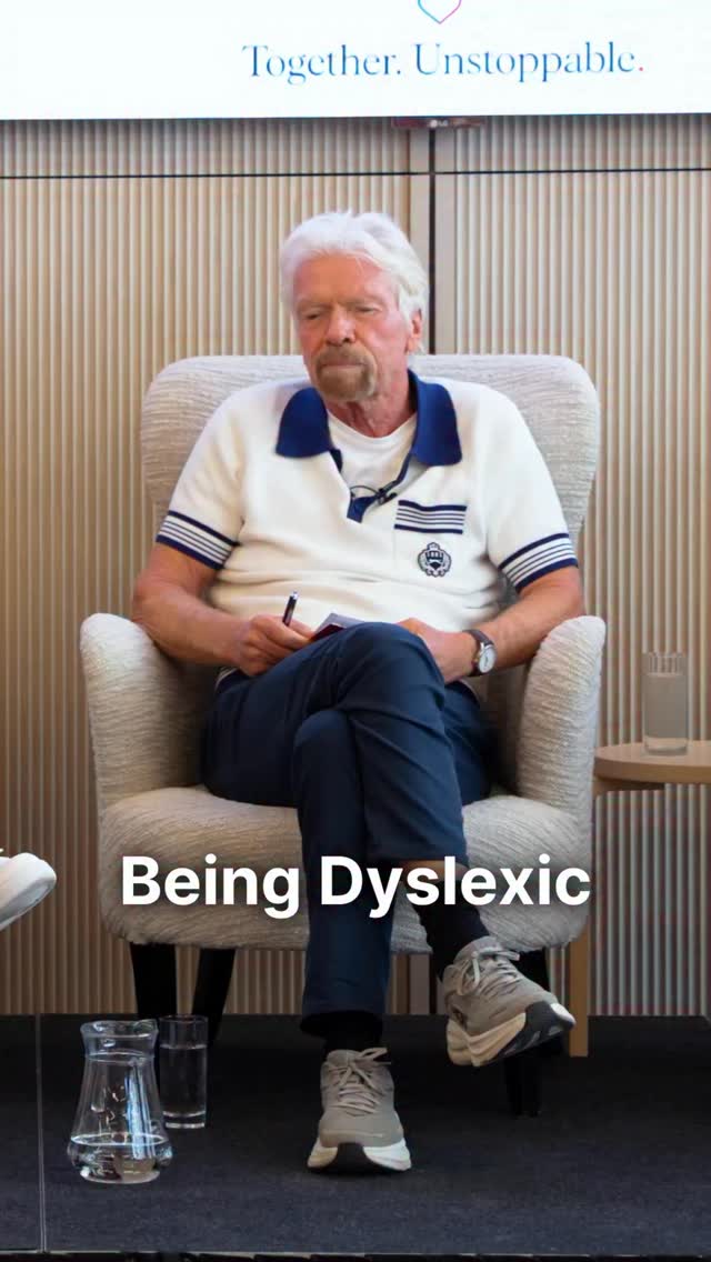 Dad talking about his dyslexia, and how he managed to turn it into a superpower. All these years later, this message never fails to inspire me - especially when he delivers it to a room full of inclusion leads and employee network members from across the Virgin Family. ❤️ by @holly_branson