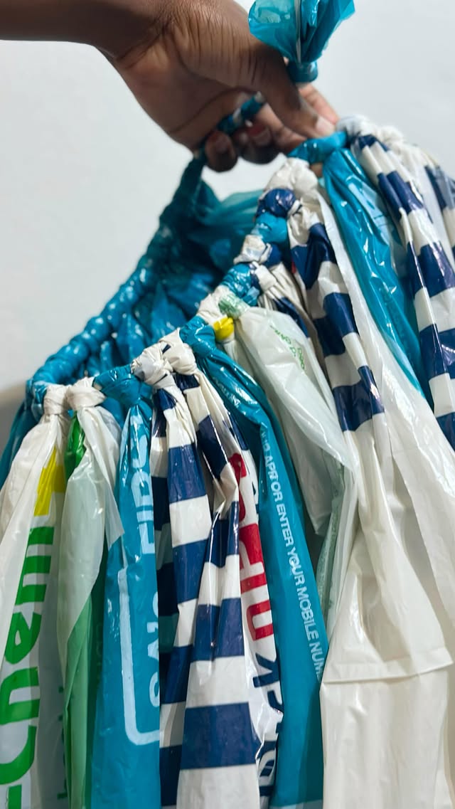 How we made a dress out of plastic with just plastic. by @lethu_nanas