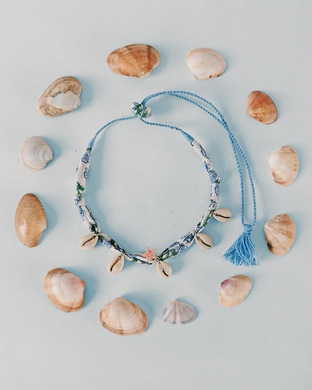 🌊🐚⭐️Blues by the sea 🌊🧜‍♀️🌟ft. Our all new Charm Necklace Hand-crafted by the #womenofpdkf 🌞 summer’26@thepdkfstore by @thepdkfstore