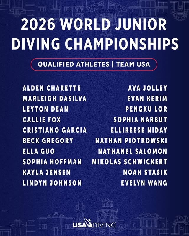 Introducing the 2026 World Junior Diving Championships qualifiers 🇺🇸 by @usa_diving