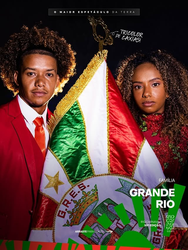 𝑬𝒖 𝒔𝒐𝒖 𝒅𝒆 𝑪𝒂𝒙𝒊𝒂𝒔, 𝒔𝒐𝒖 𝒑𝒖𝒓𝒂 𝒆𝒏𝒆𝒓𝒈𝒊𝒂! 💚❤️🤍O time da Grande Rio já está pronto para o #RioCarnaval2027. E vocês, estão preparados para cantar e vibrar com a tricolor de Caxias na Sapucaí? 🔥✨Deixem nos comentários quais são as expectativas de vocês para o desfile da agremiação! 👀 #RioCarnaval2027 by @granderio