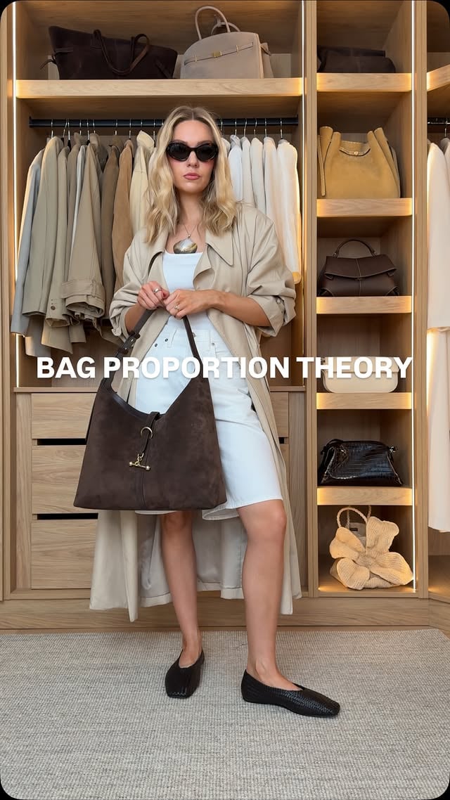 Ad. Demonstrating my Bag Proportion Theory with a little help from @strathberry 🤍 by @lydiajanetomlinson