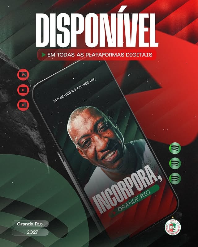 Um EP muito especial disponível em todas as plataformas digitais. Solta o play e Incorpora, Grande Rio! 🇭🇺 by @granderio