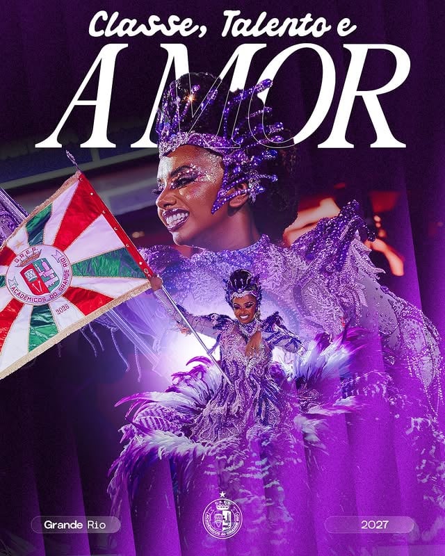 A aniversariante do dia! Ela que empunha e defende, como ninguém, o nosso pavilhão! Todo carinho da família Grande Rio para a nossa incrível @taciana_couto! ♥️🇭🇺 by @granderio