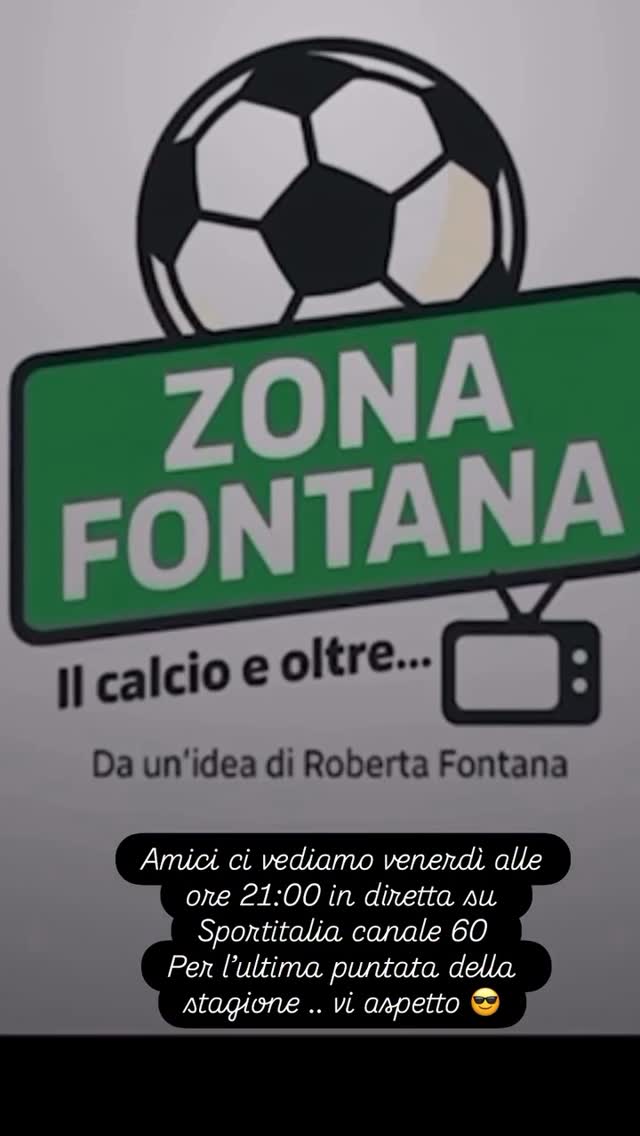 A venerdì amici !!! Non mancate !! IL CALCIO ⚽️ E OLTRE .. #show #sport#calcio by @itsfontanaroberta