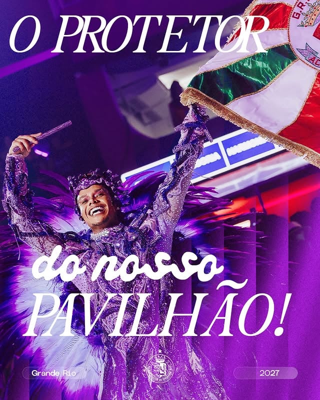 O mestre-sala com mais desfiles junto ao nosso pavilhão. Marcado eternamente na história da Grande Rio! Viva o nosso @nielwerneck ♥️🇭🇺 by @granderio