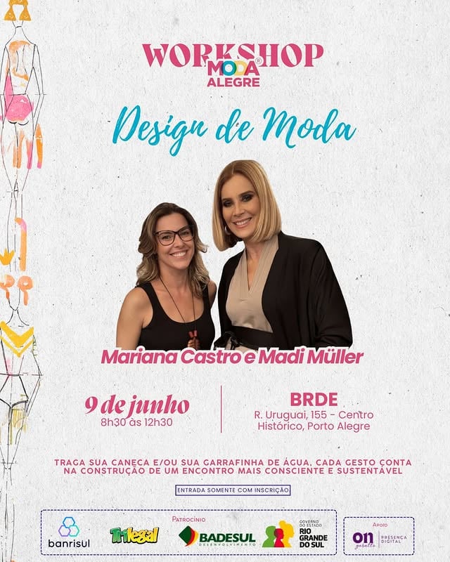 ✨ Vem aí mais um workshop para explorar criatividade, processo e construção de identidade nas produções ✨No encontro "Design de Moda" iremos transformar ideias em criações com mais intenção e personalidade.Vai ser um momento de instrução e aprendizado, onde seremos guiadas por @madi_muller e @marystylist 💛Esperamos você lá!💙Patrocínio Programa Trilhas de Empreendedorismo Social 2026 @banrisul @vidatrilegal @badesul @governo_rs Apoio @ongarattodigital by @tainavidal