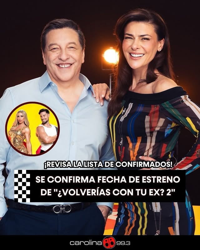🔥 “¿Volverías con tu ex? 2” ya tiene confirmadas sus 10 parejas y ahora es turno de saber cuándo será el estreno el programa que promete volver a traer las más intensas historias de amor y desamor a la pantalla chica.👀 El reality show conducido por Tonka Tomicic y Julio César Rodríguez tendrá su estreno este próximo lunes 8 de junio después de “Reunión de Superados”, abriendo paso a la pasión👉🏻 Entre las parejas confirmadas se encuentra Nicole “Luli” Moreno y Luis Mateucci, dos veteranos de los realitys en nuestro país. “¿Volverías con tu ex? 2” estará disponible desde este 8 de junio, por Mega y todas sus plataformas.#chile #reality #mega #volveriascontuex by @radiocarolina