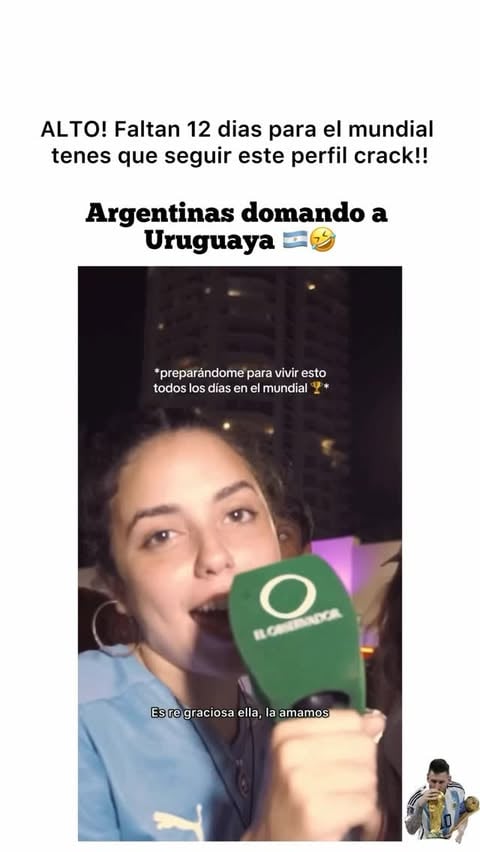 A 12 días del mundial 🇦🇷🏆🌎

“La Scaloneta” es el apodo cariñoso y popular dado a la selección de fútbol de Argentina dirigida por Lionel Scaloni. Surgió alrededor de 2021 tras la mejora del equipo y la obtención de títulos (Copa América 2021, Finalissima, Mundial 2022), representando la ilusión, el buen juego y la unión del grupo, con Scaloni al mando de la “conducción”.

Aspectos clave de la Scaloneta:
Origen del Nombre: Es una mezcla del apellido Scaloni y el sufijo “-neta” (de camioneta), popularizado en redes sociales y medios, especialmente tras la victoria 3-0 contra Ecuador en la Copa América 2021.

Proceso Exitoso: El término define el ciclo de Scaloni que ganó la Copa América 2021, la Finalissima 2022 y la Copa del Mundo en Qatar 2022.

Sentido de Pertenencia: Se refiere no solo al plantel de jugadores liderado por Lionel Messi, sino también al cuerpo técnico y al apoyo masivo de la hinchada argentina.

La Copa Mundial de la FIFA 2026™ se llevará a cabo del 11 de junio al 19 de julio de 2026. Por primera vez en la historia, el torneo contará con 48 selecciones que disputarán un total de 104 partidos en 16 ciudades anfitrionas repartidas en tres países: Canadá, México y Estados Unidos.

#argentina #messi #scaloneta #viral #parati