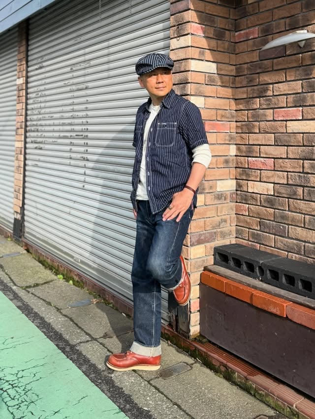 アメカジも衣替えです😉

6月もよろしくお願いいたします🙇
本日は病院の検査日でした🏥
ようやく骨がくっつき、月末抜釘術となりました。
足を骨折して約1年かかりました🥲

今月1発目は、衣替えということで、半袖シャツ。
アイアンハートのウォバッシュシャツに
14ozの色落ちしたジーンズ。
足元はredwing 8875を合わせてワークスタイル⚒️
#wabashwednesday 

6月もアイアンハート楽しみますよ🤘🔥🔥🔥

いつもありがとうございます！
日々のスタイリングの参考に、
ぜひ「保存」して活用してください👖
過去の投稿は➡️ @natsu634denim に纏めてます。

— Outfit Details —
キャスケット SUGARCANE SC02070
シャツ IRONHEART IHSH-284 
インナー GLADHAND
パンツ IRONHEART 634S-14
ブーツ Redwing 8875 6inch Classic MocToe

#アメカジ #デニム #アイアンハート #経年変化