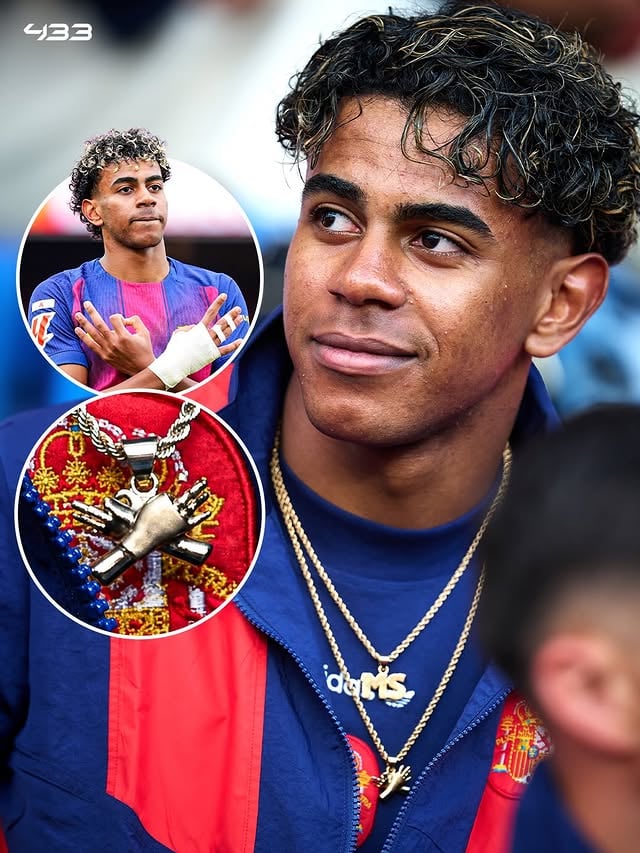 𝐋𝐀𝐌𝐈𝐍𝐄 𝐘𝐀𝐌𝐀𝐋 𝐉𝐔𝐒𝐓 𝐈𝐂𝐄𝐃 𝐎𝐔𝐓 𝐓𝐇𝐄 𝟑𝟎𝟒 🥶⛓️

He pulled up with a custom chain inspired by his iconic 𝟯𝟬𝟰 celebration 🔥

𝟯𝟬𝟰 refers to the postal code of his hometown, Rocafonda in Mataró, Catalonia 🙌

Never forget where you came from 💯