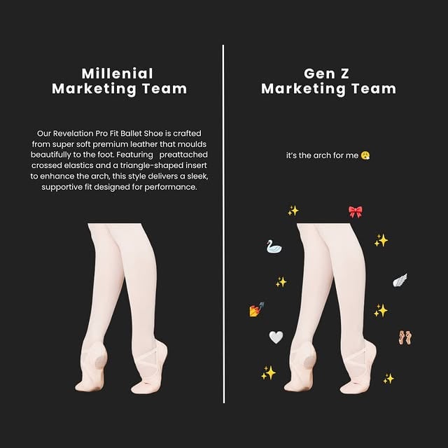 Millennial Marketing vs. Genz Z Marketing ✨💅 But honestly... it IS the arch for me 🩰#genz #marketing #socialmediatrend #energetiks #dance #ballet by @energetiks