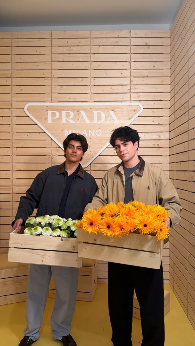 Shaking it in matching fits @prada by @benjikrol