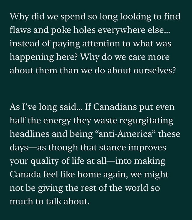 Being anti something never built anything… but it does keep you busy. Too busy to notice what’s happening in your own backyard. Too distracted to ask hard questions about your own government. Maybe that was always the plan. Given the recession watch, it looks like it worked. And here they are, still blaming Trump. #canada #politics #trump #conservative #liberal by @jasminlaine
