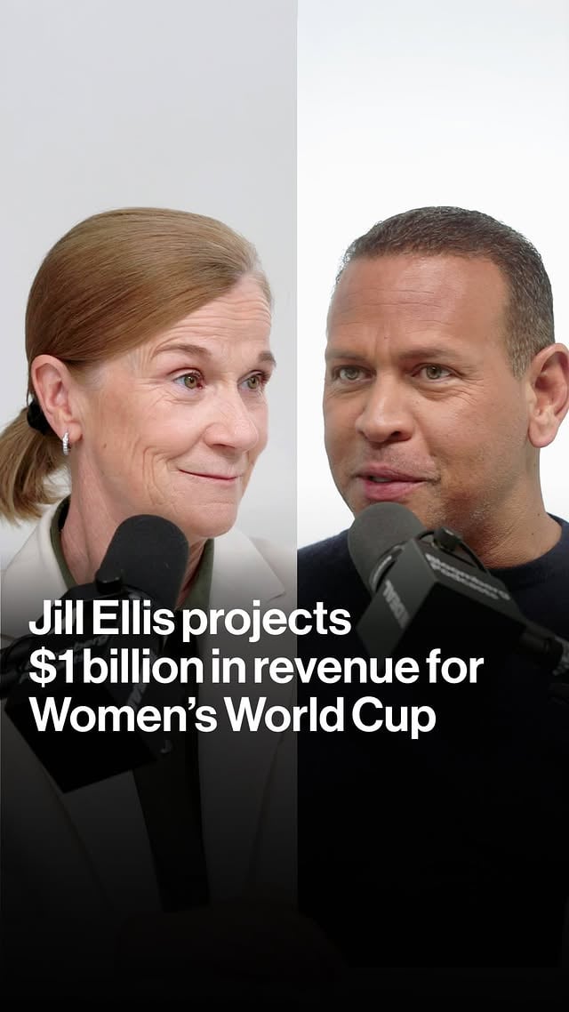 FIFA Chief Football Officer Jill Ellis sits down with Alex Rodriguez and Jason Kelly to project a $500 million revenue increase for the 2027 Women’s World Cup—bringing total revenue to $1 billion.On this episode of The Deal, Ellis breaks down how global broadcast rights are driving these surging numbers. Tap the link in bio for more. by @bloombergoriginals