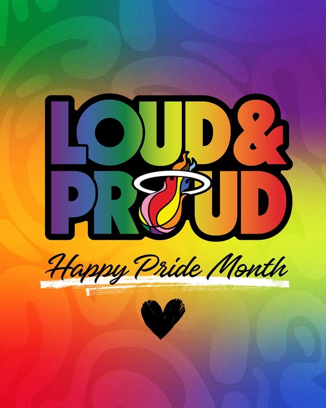 We’ve been celebrating and supporting, and will continue to, #PrideMonth all throughout June! by @miamiheat