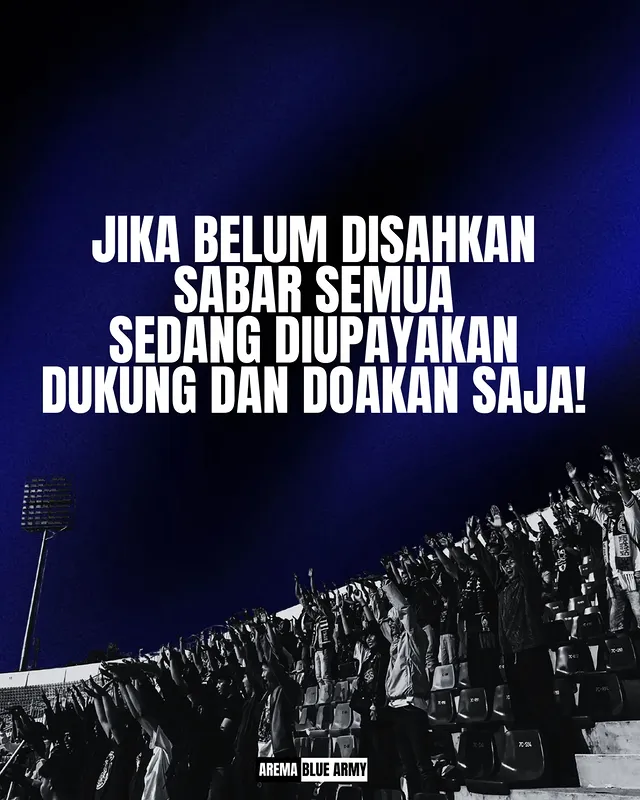 Sabar, Tahan dan Doakan!
Jangan lupa tepati janji kalian nawak‼️

Salam Satu Jiwa💙

FOLLOW OUR PARTNERSHIP :

• Adidas, CP Company, Stone Island original Malang Area
@firm.Stock

•Sepatu Secondbranded berkualitas malangraya
@nimpeksneakers 

•Sepatu originals resmi area Malang Batu @lapakcuans.co 

• Casual Outfit & sneakers original Malang @lactecasual

#AREMA #AREMANIA #SINGOEDAN