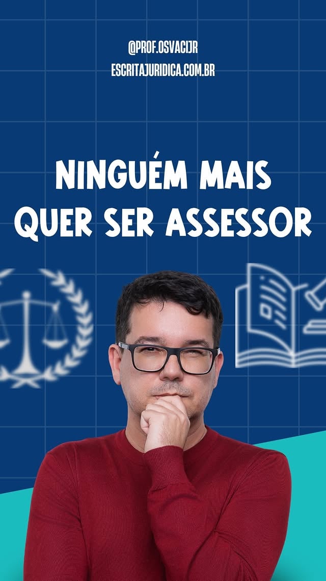 Não é fácil. Assessores adoecendo diariamente por terem de cumprir metas impossíveis do CNJ.

É interessante que essa realidade dos assessores foi um dos motivos pelos quais eu abri esta conta no Instagram e um dos motivos pelos quais eu abri turmas nos meus Cursos.

Já falei aqui muitas vezes que vocês devem escrever para agradar os assessores. Enquanto a IA não dominar todo o sistema judiciário, é isto que vocês devem fazer: agradar os assessores, apresentando texto objetivo, documentação organizada e fundamentação adequada, com cada tópico terminando de forma conclusiva.

“Agradar o assessor”, meeeu deus, já fui muito criticado aqui por defender isso. Sou até hoje.

Sei da loucura que é trabalhar em gabinete. Se você não age no processo visando facilitar o trabalho dos assessores, você já sai perdendo, pode ter certeza.

Assessores não têm tempo a perder. Saúde têm a perder de sobra, tempo não.

Curta e comente.