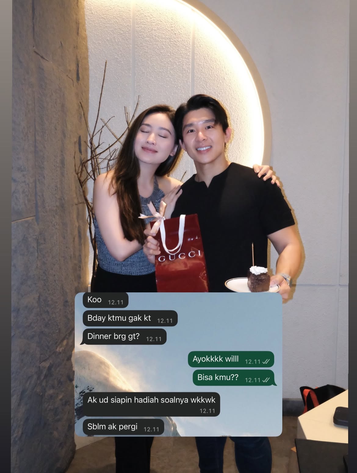 Thankyouuu  SO much adek Cewek yang tau banget koko GEMINI ♊️ nya
Yang makin Birthday Makin Hilang… hahaha!!
Thankyou sebelom holiday panjangnya, sempetin dinner dulu yaa.. thankyou banget DOAnyaaa.. thankyou kadonya yaaa! Sangat terpakaiiiii❤️❤️❤️