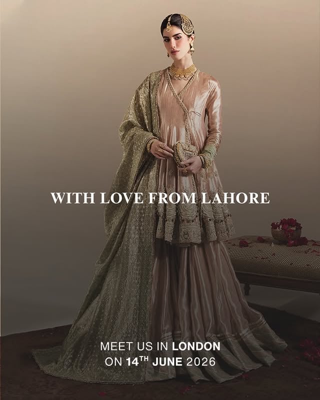 Sadaf Fawad Khan x SS Edit Sunday , 14th June 2026 📍Nobu Hotel London 🇬🇧An invitation to linger in craft, colour and couture.Join us in London to experience the latest collection by Sadaf Fawad Khan Studio —Meet the team and create your personalized looks from the season ahead. Also exhibiting a wide range of Luxury Pret and Summer basics . We’ve got you covered ❤️@thessedit #sfkbridals #sadaffawadkhan #pakistanidesigner #london #ssedit by @sfkbridals