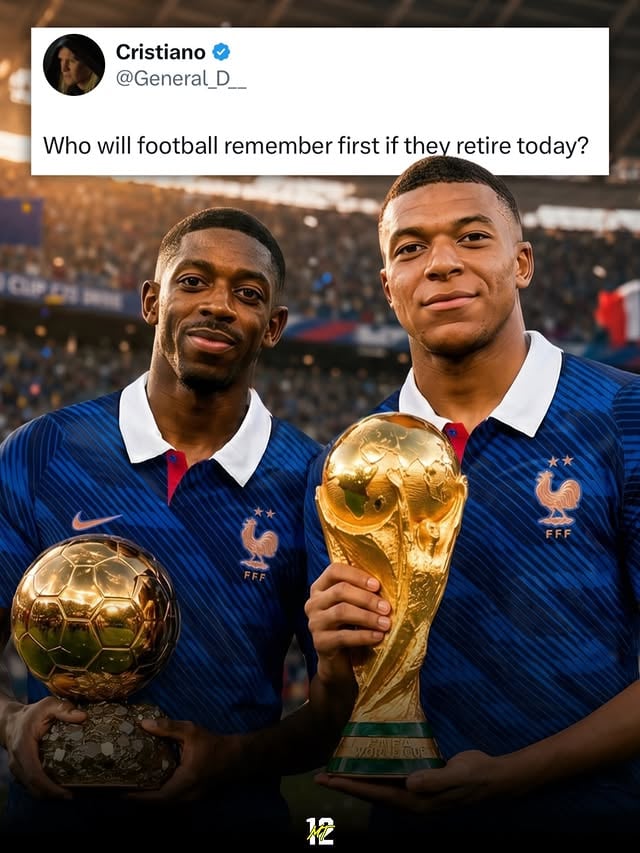 This is a debate now apparently.. 🤷‍♂️
Footballing legacy - Mbappé or Dembele?

______________________________________________________

The latest debate doing the rounds isn’t about who the better player is, but whether Ousmane Dembélé’s incredible collection of club trophies and Ballons d’Ors now outweighs what Kylian Mbappé has achieved over the course of his career. Mbappé has given football some of its most iconic World Cup moments and spent years as the face of the sport, while Dembélé’s late-career resurgence has seen him rack up silverware at a rate few players can match. With kickoff just days away, supporters are finding almost anything to debate and this one is just… yeah, I don’t know!