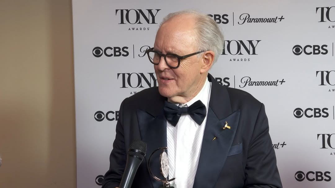 John Lithgow shouts out his GIANT cast members as he marks his Tony win for Best Actor in a Play by @theatermania