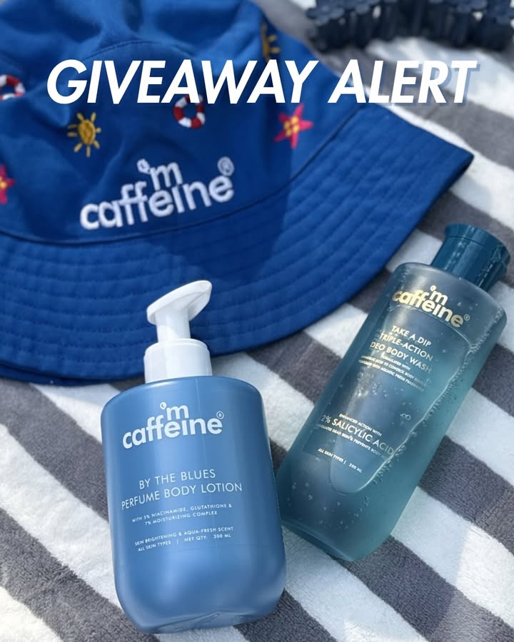 #GIVEAWAYALERT🌊

win mCaffeine Bucket Cap with our By The Blues Bightening Perfume Body Lotion & Take A Dip Deo Body Wash🌊✨

here’s how you can win 👀
✨ follow us
✨ ask 3 friends to follow us
✨ mention in comments what would you like to buy from our BUY 2 GET 3 Sale 💙
✨ share this on your story & tag @mcaffeineofficial
✨ AND don’t forget to shop from our BUY 2 GET 3 sale today 🛒💙

ready, set, win!! 🏆

ps: our Take A Dip BUY 2 GET 3 Summer Sale is LIVE on mCaffeine.com and ends tonight🎊
with surprises & treats waiting for you 🫶🏻✨

#mCaffeine #Buy2Get3Sale