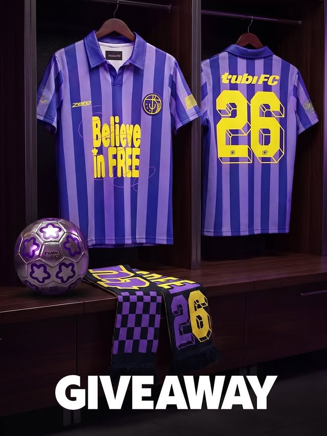 🚨 𝐆𝐈𝐕𝐄𝐀𝐖𝐀𝐘 🚨Secure your free @tubi soccer swag ⚽️All you have to do:•⁠ Go to www.tubifc.com and sign up!First 150 people that sign up, will win 👀Good luck! 🙏NO PURCH. NEC. U.S./D.C. Void where prohib. Starts 6/8/26. Ends @ 150 entries. Sponsor: Tubi. Rules at tubifc.com.
