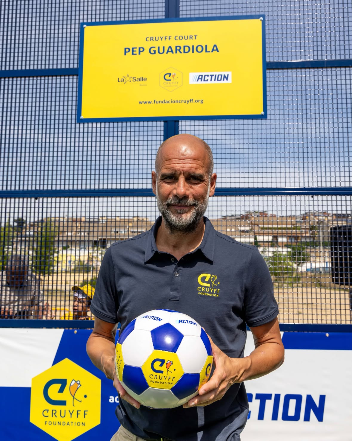 Cruyff Court Pep Guardiola officially opened in Manresa ⚽

The bond between Johan Cruyff and Pep Guardiola goes beyond football: Johan was Pep’s mentor. The one who gave Pep the opportunity. Today, Pep continues the social legacy of Johan Cruyff, giving back that trust to the boys and girls at the school he attended as a child in Manresa 💛

This court was created with our partner Action. It is the fourth Cruyff Court opened together and the first in Spain. By creating Cruyff Courts across Europe near Action stores, this partnership provides access to safe sports facilities in local communities and supports our shared goal of getting children moving.

#CruyffLegacy #CreatingSpace #Action