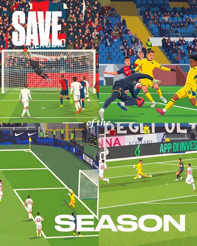 🧤 𝗩𝗢𝗧𝗔 𝗟𝗔 𝗠𝗜𝗚𝗟𝗜𝗢𝗥 𝗣𝗔𝗥𝗔𝗧𝗔 𝗗𝗘𝗟𝗟𝗔 𝗦𝗧𝗔𝗚𝗜𝗢𝗡𝗘 Quarti di finale 🏆 by @genoacfc