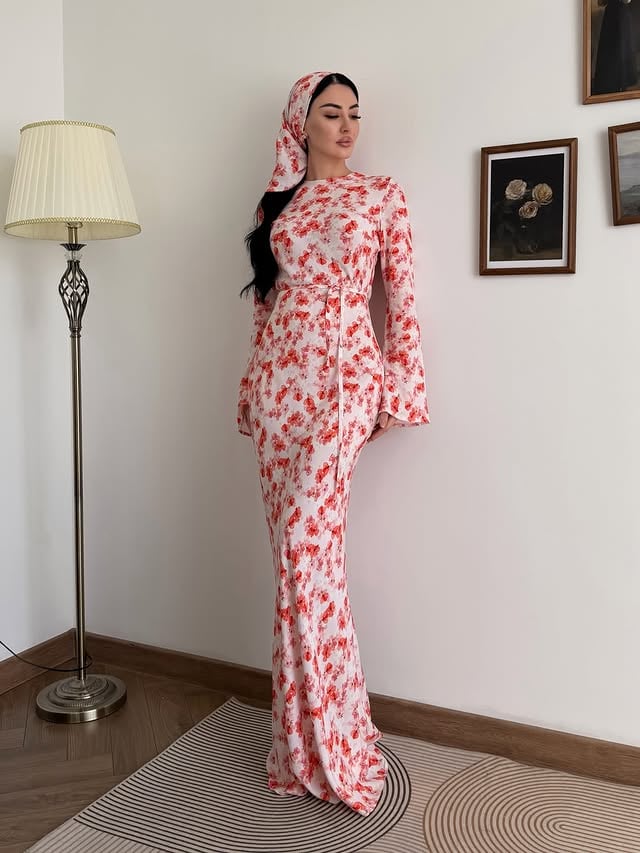 Платье по косой с платкомВсе принты в карусели ✅Штапель С м л by @moda_ais