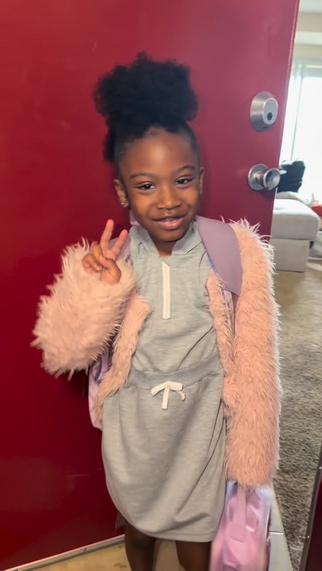 One thing for certain, two things for sure... whenever my daddy uses @_kaleidokids products on my hair, it’s always giving TEA 🍵💁🏽‍♀️✨ Ayeee! Make sure y’all go grab your @kaleidoscopehairproducts and get into this shine, softness, and slay! 💗🎀 #KaleidoKids #HairGoals #ItsTatumTakesOver
