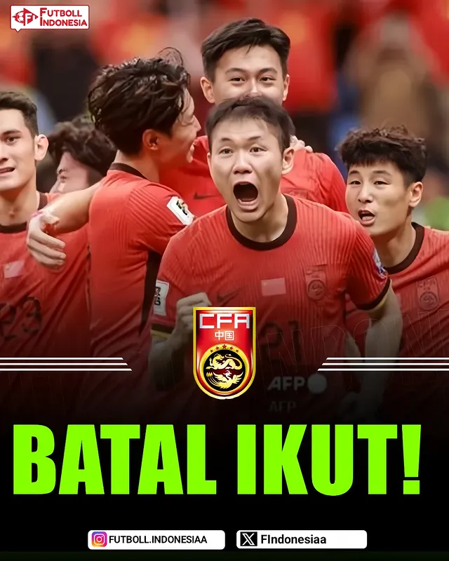 CHINA BATAL IKUT FIFA ASEAN CUP 2026, PILIH CARI LAWAN YANG LEBIH KUAT UNTUK PIALA ASIA!✖️🇨🇳

China batal ikut FIFA Asean cup, bukan karena hadiah yang kurang menarik. Justru sebaliknya, turnamen ini menawarkan hadiah yang cukup besar. Namun menurut media Tiongkok, mereka menilai menghadapi negara-negara ASEAN tidak memberikan nilai persiapan yang ideal untuk Piala Asia 2027.🔥😳

Sebagai gantinya, China berencana mencari lawan dari Asia Barat dan Asia Tengah yang dianggap lebih sesuai dengan karakter lawan yang akan mereka hadapi di turnamen resmi.🌍➡️

Sebuah keputusan yang mungkin menimbulkan perdebatan. Namun pesan yang ingin mereka sampaikan cukup jelas: jika ingin berkembang, maka waktu yang dimiliki harus digunakan untuk menghadapi tantangan yang dianggap mampu membawa tim naik ke level berikutnya.🏆🔴

source:163.com