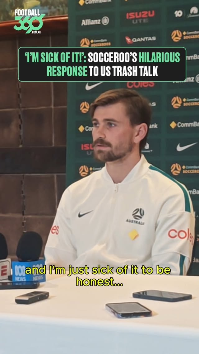 Socceroos forward Connor Metcalfe says he is sick of US commentators running their mouths about Australia's chances at this world Cup 🇦🇺😅

"All this talk... let's just wait for the game! ... It's just so much rubbish, honestly."