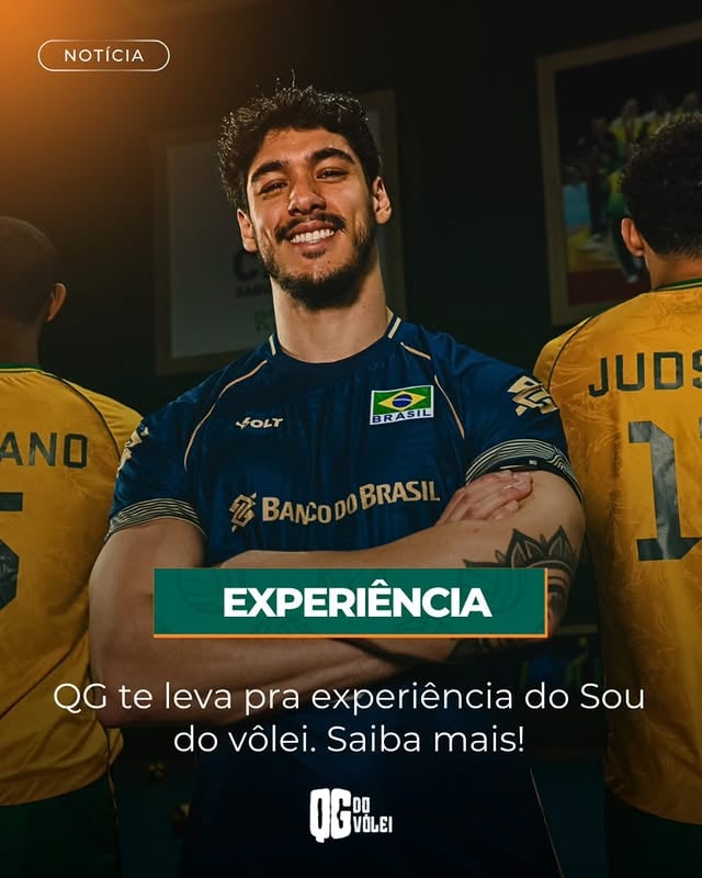 🎉 Experiência Sou do Vôlei!!O QG Vôlei vai levar você e mais um acompanhante para uma experiência exclusiva do Sou do Vôlei!Para participar, você precisa:✅ Seguir o perfil do QG Vôlei✅ Seguir o perfil do Sou do Vôlei✅ Marcar 2 amigos nos comentários (não vale perfil fake, famoso ou comercial)✅ Ser inscrito no Sou do Vôlei 🤩 E tem mais: durante a ação, você poderá conversar e tirar fotos com os meninos da seleção brasileira!📍 Ginásio Nilson Nelson – Brasília🕖 Dia 9, das 19h às 19h45⏰ Resultado dia 9 às 10h.🍀 Boa sorte a todos!🔗 Link Sou do Vôlei no Story by @qgdovolei