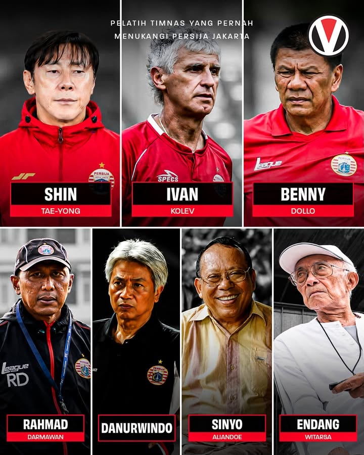 STY JADI PELATIH EKS TIMNAS SELANJUTNYA DI PERSIJA!

Nama pelatih Shin Tae-yong resmi ditunjuk menjadi pelatih baru Macan Kemayoran menggantikan Mauricio Souza. Ini menandakan Shin Tae-yong akan menjadi pelatih ke-7 yang pernah menangani Persija dan Timnas Indonesia. Sebelumnya ada nama-nama seperti :

• IVAN KOLEV
Persija Jakarta: 1999–2000, 2019–2020
Timnas Indonesia: 2001–2003, 2007

• BENNY DOLLO
Persija Jakarta: 2013–2014
Timnas Indonesia: 2000–2001, 2008–2010

• RAHMAD DARMAWAN
Persija Jakarta: 2005–2006, 2010–2011, 2012
Timnas Indonesia U-23: 2011 & 2013

• ENDANG WITARSA
Persija Jakarta: 1962–1967
Timnas Indonesia: 1968–1969, 1972–1973, 1981

• SINYO ALIANDOE
Persija Jakarta: 1973–1975
Timnas Indonesia: 1985–1986

• DANURWINDO
Persija Jakarta: 2008–2009
Timnas Indonesia: 1979 & 1996

Menurut Vivamania, akankah Shin Tae-yong memberikan prestasi untuk Macan Kemayoran? 👇