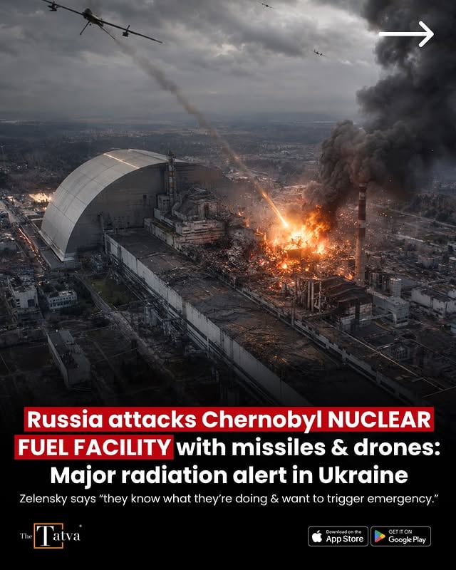 Russian drone and missile strikes have hit a spent nuclear fuel storage facility near Ukraine’s Chornobyl nuclear power plant, triggering fresh fears over nuclear safety in the middle of the ongoing war.

Ukrainian President Volodymyr Zelenskyy said a Russian Shahed drone struck the Central Spent Nuclear Fuel Storage Facility, located within the Chornobyl exclusion zone. He called the attack an “extremely vile” act and accused Russia of deliberately targeting critical nuclear infrastructure.

According to Ukrainian officials, the drone hit a fuel reception building at the facility, causing structural damage and a fire that was later extinguished. No injuries were reported. Ukraine’s nuclear operator Energoatom said radiation levels remained within normal limits after the attack but they are on alert.

To read more,
Visit LINK IN BIO!
