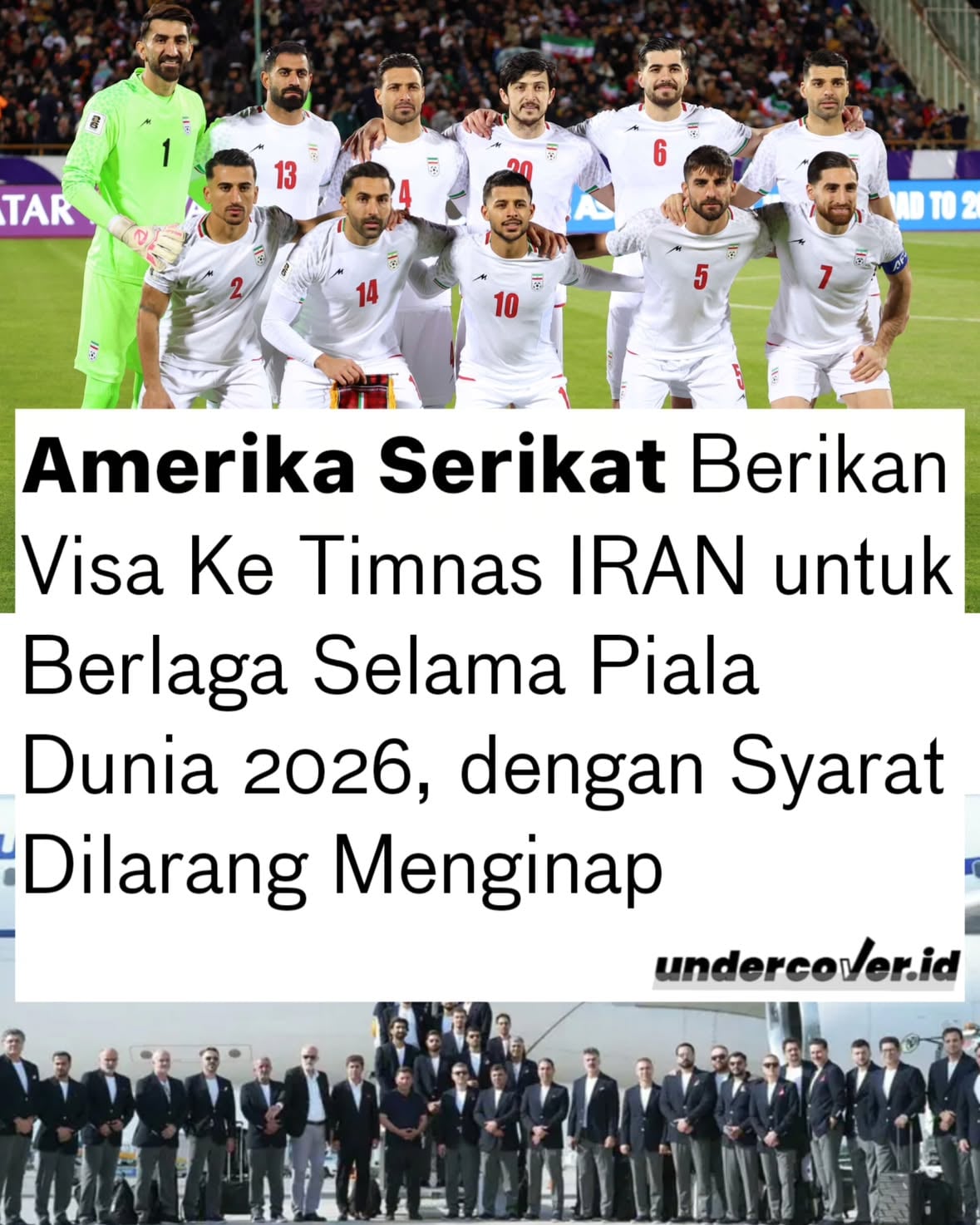 Timnas Iran akan menghadapi situasi tak biasa di Piala Dunia 2026. Berdasarkan ketentuan visa yang diterima skuad Team Melli, para pemain hanya diizinkan masuk ke wilayah Amerika Serikat pada hari pertandingan dan diwajibkan meninggalkan negara tersebut setelah laga selesai. Kebijakan ini diberlakukan di tengah ketegangan diplomatik yang masih berlangsung antara kedua negara.
_
Dilansir dari Antara, informasi tersebut disampaikan Duta Besar Iran untuk Meksiko, Abolfazl Pasandideh. Ia mengatakan ketentuan tersebut merupakan bagian dari syarat visa yang diterima Timnas Iran menjelang turnamen. Menurut Pasandideh, para pemain Iran hanya diizinkan masuk ke Amerika Serikat pada hari pertandingan dan harus meninggalkan negara tersebut setelah laga berakhir.
_
Akibat situasi tersebut, Iran membatalkan rencana menjadikan Tucson, Arizona sebagai base camp dan memilih bermarkas di Tijuana, Meksiko selama Piala Dunia berlangsung. FIFA juga telah menyetujui perpindahan pusat latihan tersebut.
_
Meski tinggal di Meksiko, seluruh laga fase grup Iran tetap dimainkan di Amerika Serikat, yakni melawan Selandia Baru dan Belgia di Los Angeles serta Mesir di Seattle. Artinya, Iran harus bolak-balik dari Tijuana ke Amerika Serikat setiap kali bertanding sebelum kembali lagi ke Meksiko usai pertandingan selesai.
_
Situasi ini terasa semakin berat karena Piala Dunia 2026 dianggap sebagai salah satu peluang terbaik Iran untuk mencetak sejarah. Meski sudah tujuh kali lolos ke putaran final dan menjadi salah satu tim terkuat Asia dalam beberapa tahun terakhir, Team Melli belum pernah berhasil melewati fase grup. Dengan format baru 48 tim yang memberi lebih banyak kesempatan untuk lolos ke babak gugur, turnamen kali ini dinilai menjadi peluang terbesar Iran untuk akhirnya menembus fase knockout untuk pertama kalinya.