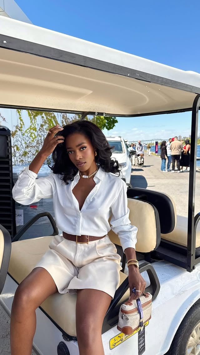 Which vibe are you? 🏁 @f1paddockclub with @disneystyle at the @f1gpcanada! The Monaco Grand Prix is this weekend! Links in my ShopMy in bio! #outfitideas #f1 #raceday #chic #classystyle by @angwitacho