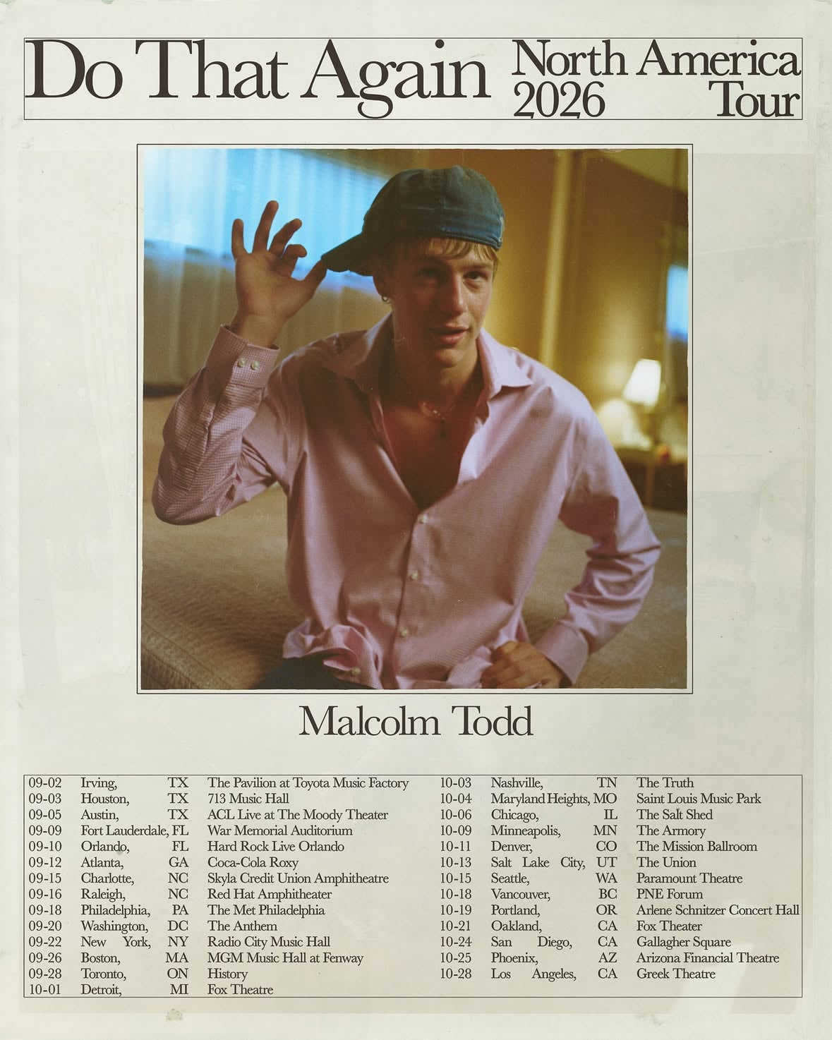 I’m going back on tour 🥹 Sign up at the link in my bio to get the presale code

Pre-sales begin Tuesday 6/9 at 10 AM local
All remaining tickets go on sale Thursday 6/11 at 10 AM local 
Let’s #dothatagain more parts of the world coming soon